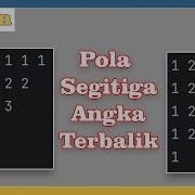 Program Python Membuat Pola Segitiga Angka Terbalik