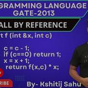 Programming Language GATE 2013 Problem Solution