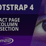 Bootstrap 4 Basics Contact Page Two Column Hero Section