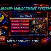 Library Management System With Tkinter In Python Ll With Source Code Ll Python Project L Application