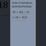 BEDMAS Order Of Operations