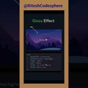 Glass Effect CSS HTML CSS JS Animation And Effects Htmlcss Webdevelopment Shorts