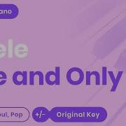 Adele One And Only Karaoke Piano