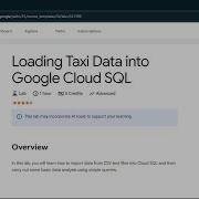 Loading Taxi Data Into Google Cloud SQL Qwiklabs Coursera CLI