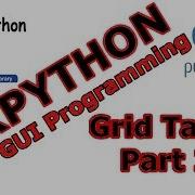 WxPython GUI Creating Grid Table Part Two 26