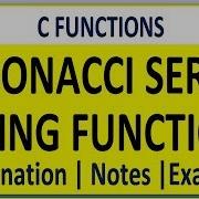 Fibonacci Series Program Using Function In C Programming