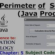 Area Perimeter Of Square Java Program Basic Reference To Class XI I T 802 ARBX CodeX
