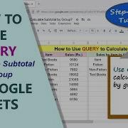 Google Sheets QUERY Function Subtotal Group By Example Spreadsheet Tutorial