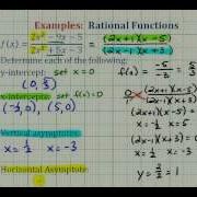 Ex Find The Intercepts And Asymptotes Of A Rational Function