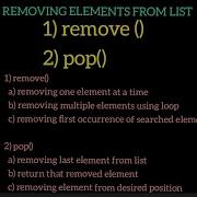 List In Python Part 4 Removing The Elements From List Using Remove And Pop Method