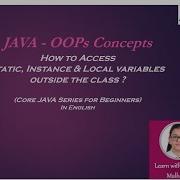 4 Access Variables Outside The Class JAVA OOPs Concepts Core JAVA For Beginners English