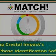 XRD Analysis Installing Crystal Impact S Match Phase Identification Software XRD