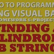 6 Pp7 VB Net Palindrome VB Net String Manipulations