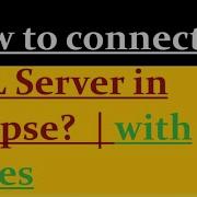 Connect Sql Server With Eclipse
