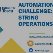 Tosca Tutorial Lesson 41 Trim Whitespace And Replace Text String Operations Challenge