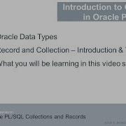 Oracle Plsql Records And Collections Introduction To Oracle Collections