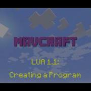 LUA 1 1 Creating A Program