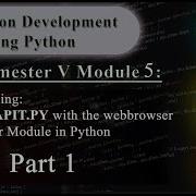 Application Development Using Python VTU 5th SEM Module 5 18CS55 Part 1
