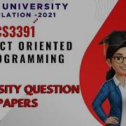 Previous Year University Question Papers For Object Oriented Programming CS3391 OOP