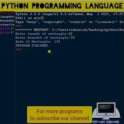 Python 30 To Find Area Of Rectangle In Python Computer Programming Shorts Coding Programming