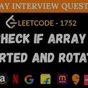 Leetcode 1752 Check If Array Is Sorted And Rotated JavaScript Solution