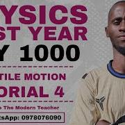 Projectile Motion Tutorial 4 First Year Physics Worked Example