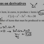 Minimizing Cost Optimization Using Derivatives