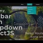 ReactJS Tutorial Navbar With A Dropdown Menu Beginner Project Using React Hooks Router Icons