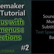Gamemaker Menus With Submenus 2 Selections GML