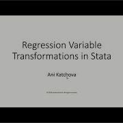 Regression Variable Transformations In Stata