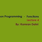 5 Python Programming Functions Part I