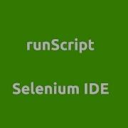 Selenium IDE RunScript Command