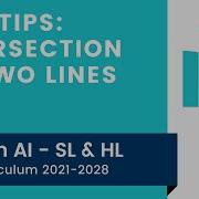 GDC Tips Intersection Of Two Lines IB Math AI SL HL