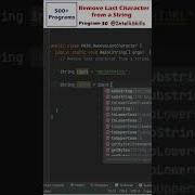 Beginners Remove Last Character From A String In Java Shorts Java Coding Trending