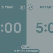 2 Hour 35 5 Pomodoro Timer No Music 35 Min Deep Focus Sessions Study Work ADHD