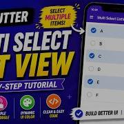 FLUTTER ANDROID LIST VIEW MULTIPLE ITEMS SELECTION TUTORIAL