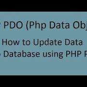 How To Update Data Into Database Using PHP PDO