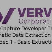 OCR 1 Verve Capture Developer Training Automatic Data Extraction Series Video 1