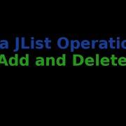 Java JList Operations Add And Delete With Multiple Selection
