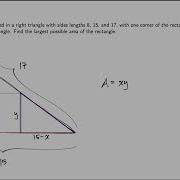 Maximum Area Of Rectangle Inscribed In A Triangle Algebra And Calculator
