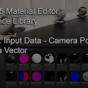 Material Editor Reference 43 Input Data Camera Position Camera Vector