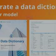 How To Generate A Data Dictionary For Your Model