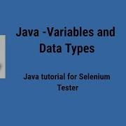 Java Variables And Data Types Java Tutorial For Selenium