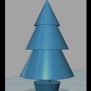 123D Design Christmas Tree With Primitives Move And Scale