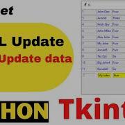 Tkinter To Display MySQL Table Records And On Selection Edit And Update Data Using GUI Widgets