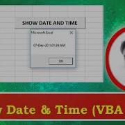 VBA Code For Display Date And Time In Message Box Excel VBA