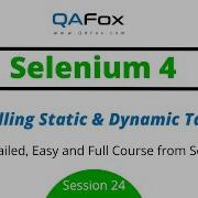 Handling Static And Dynamic Tables Selenium 4 Session 24