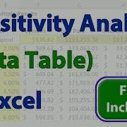 Data Sensitivity Analysis In Excel What If Data Tables
