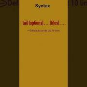 Linux Command Tail Shorts Linux Command Unix Tail Bydubebox