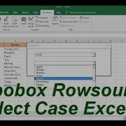 Combobox Rowsource Select Case Excel VBA